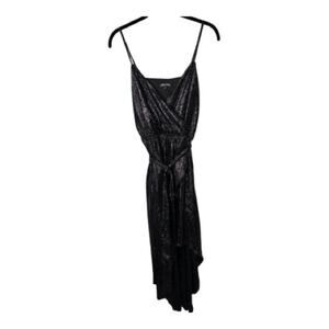 Express Black Sparkly Wrap High Low Dress Size Medium